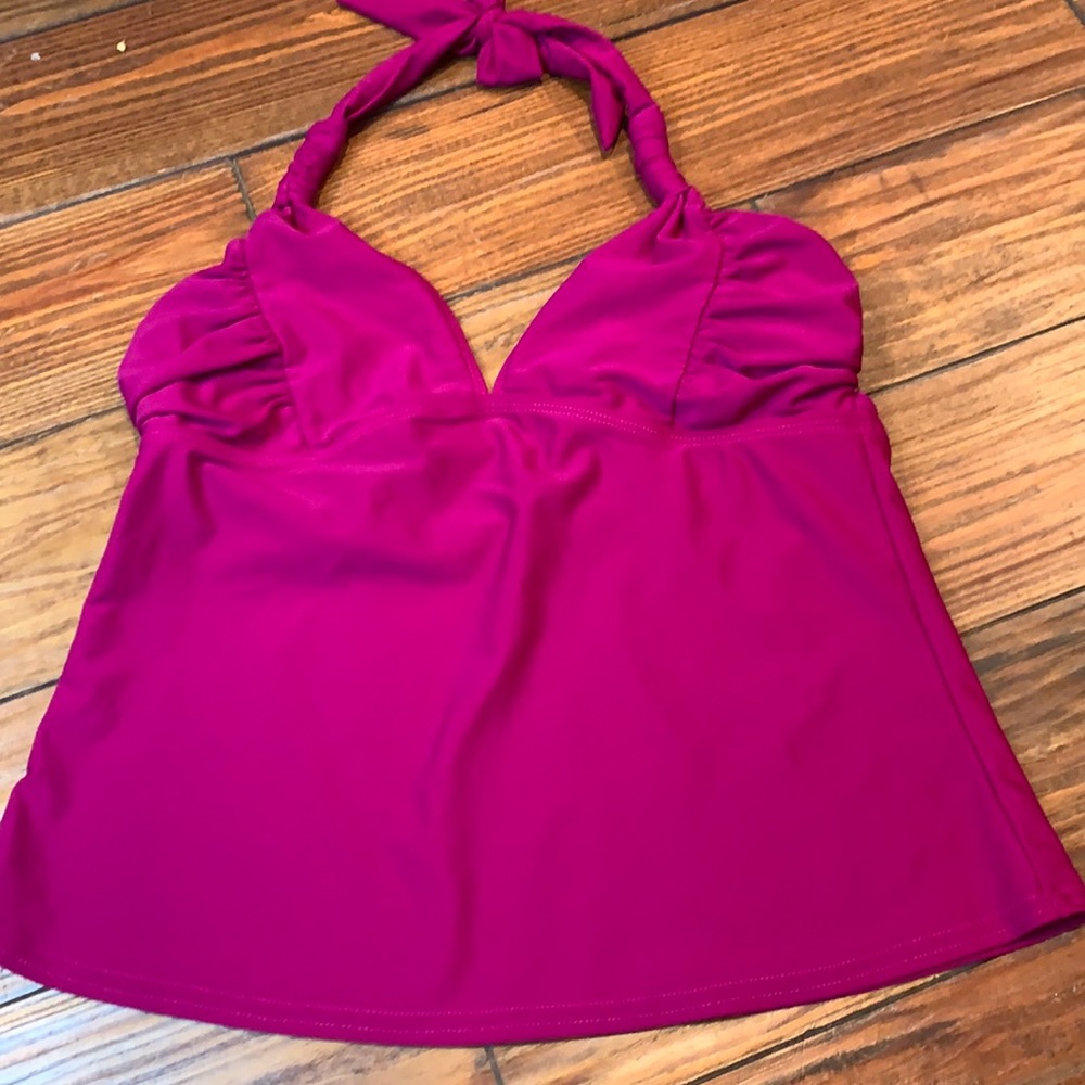 Kenneth Cole purple/pink tankini swimsuit top L/XL